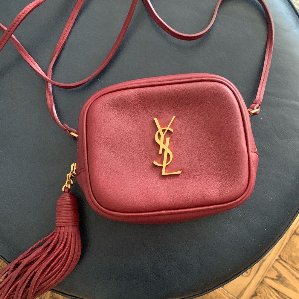 YSL Red Burgundy Camera Bag